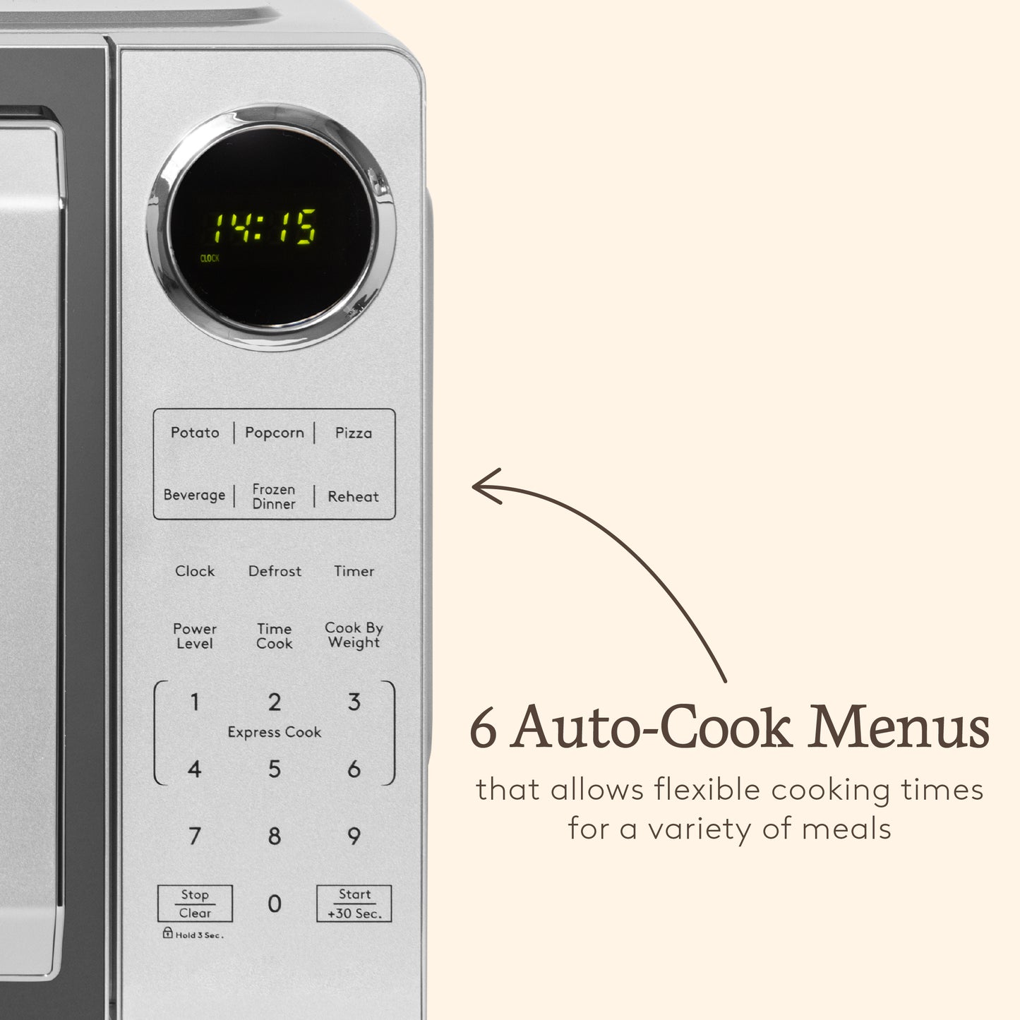Haden 23L Touch Control Microwave in Silver