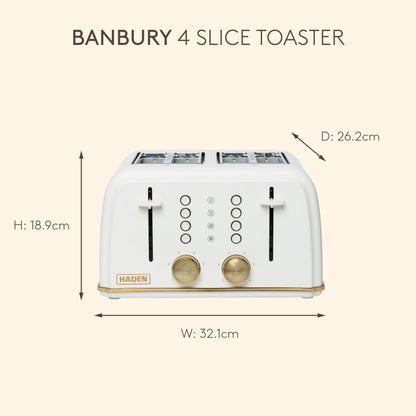 Haden Banbury 4 Slice Toaster Sour Cream