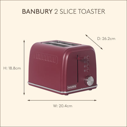 Haden Banbury 2 Slice Toaster Berry