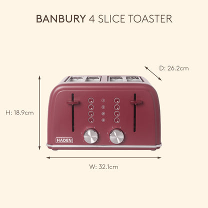 Haden Banbury 4 Slice Toaster Berry