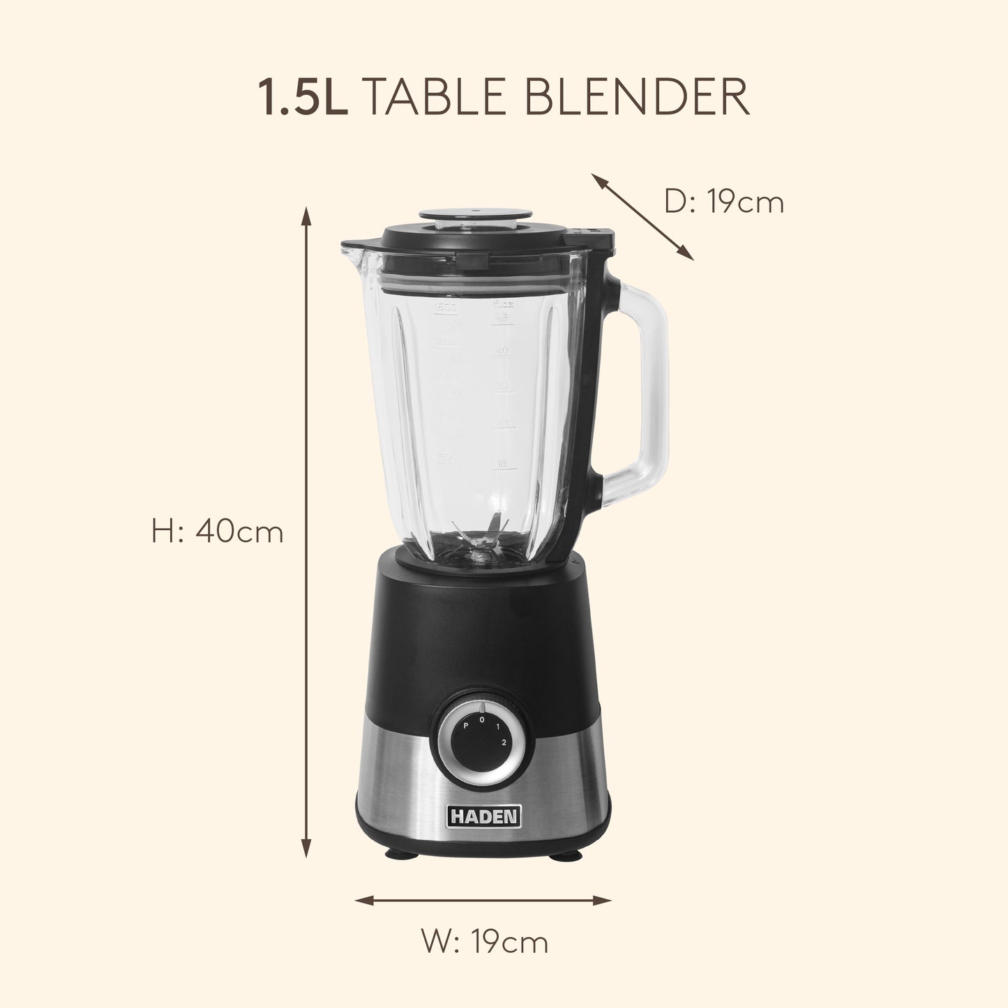 Haden 1.5L Table blender Food Mixers & Blenders Haden