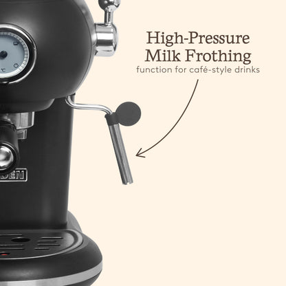 Haden Barista Espresso Machine – Black Coffee machine Haden
