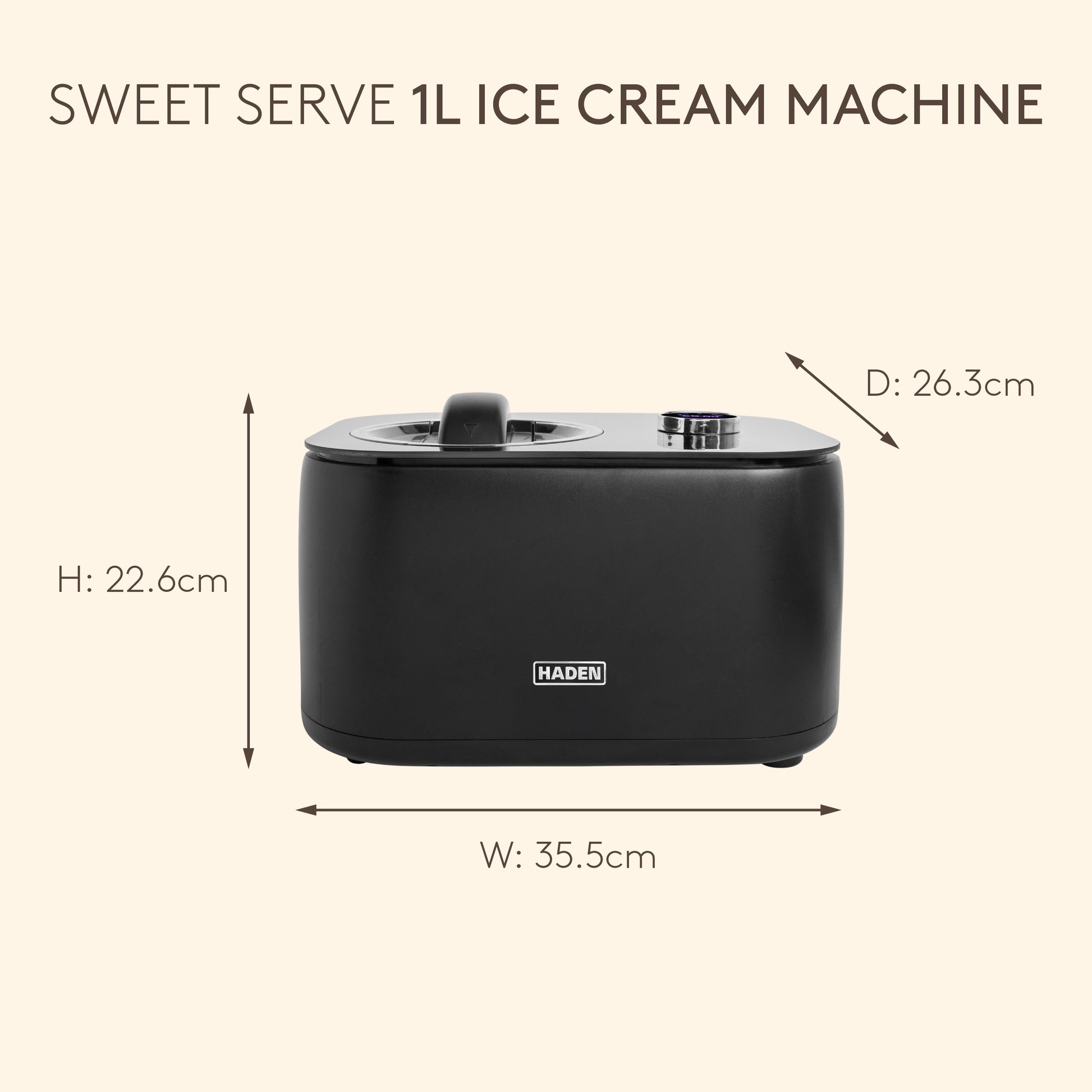 Haden Sweet Serve 1L Ice Cream Machine Haden