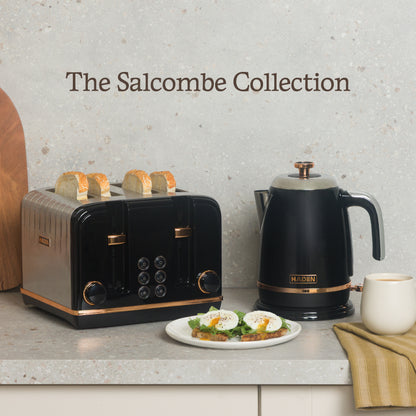 Haden Salcombe Kettle – Black & Copper Electric Kettles Haden