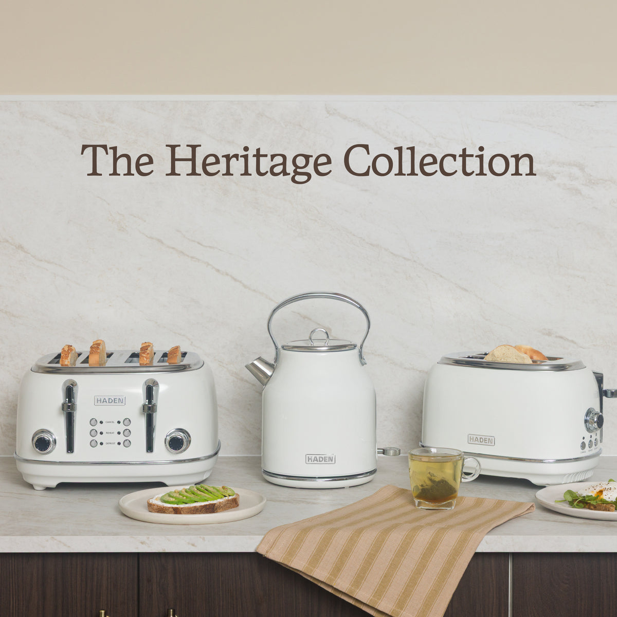 Haden Heritage 4 Slice Toaster – Ivory White Toasters Haden