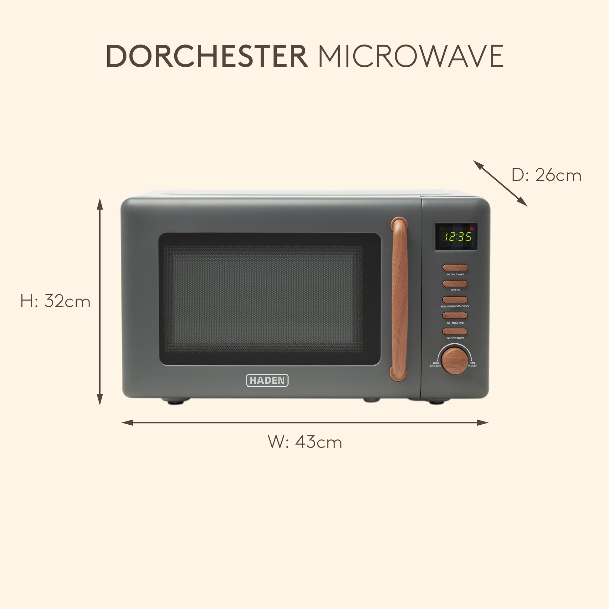 Haden Dorchester Grey Microwave Microwave Ovens Haden