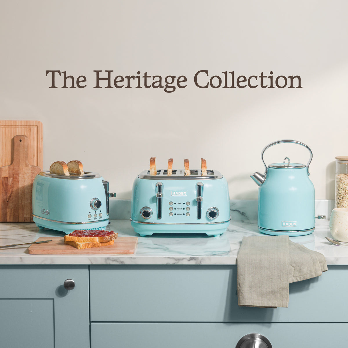 Haden Heritage 2 Slice Toaster – Turquoise Blue Toasters Haden