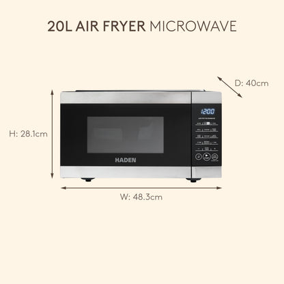 Haden 25L Air Fryer Microwave Oven – Black Microwave Ovens Haden
