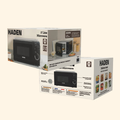 Haden 17L Microwave – Black Microwave Ovens Haden