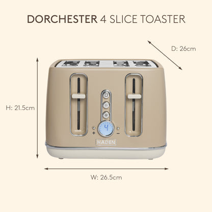 Haden Dorchester 4 Slice Toaster Cashmere Beige Toasters Haden
