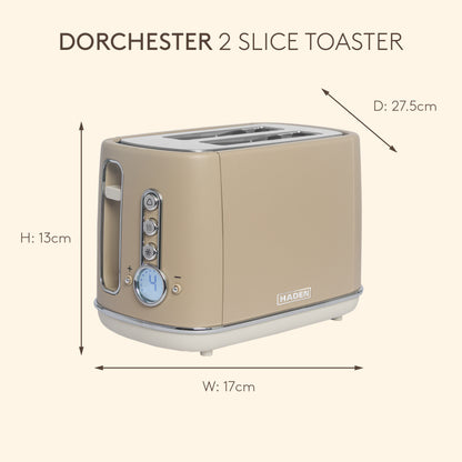 Haden Dorchester 2 Slice Toaster Cashmere Beige Toasters Haden