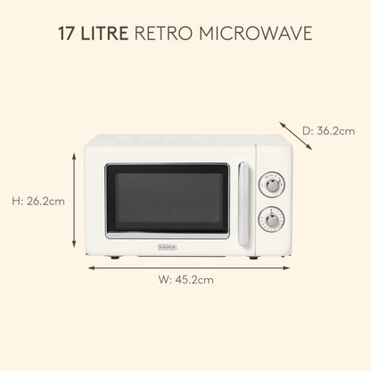 Haden 17L Retro Microwave – Cream Microwave Ovens Haden