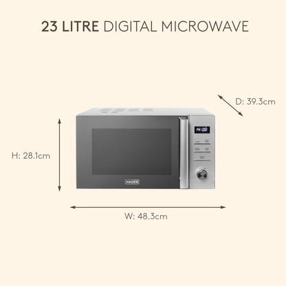 Haden 23L 900W Digital - Stainless Steel Microwave Ovens Haden
