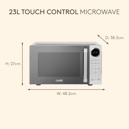 Haden 23L Touch Control Microwave in Silver
