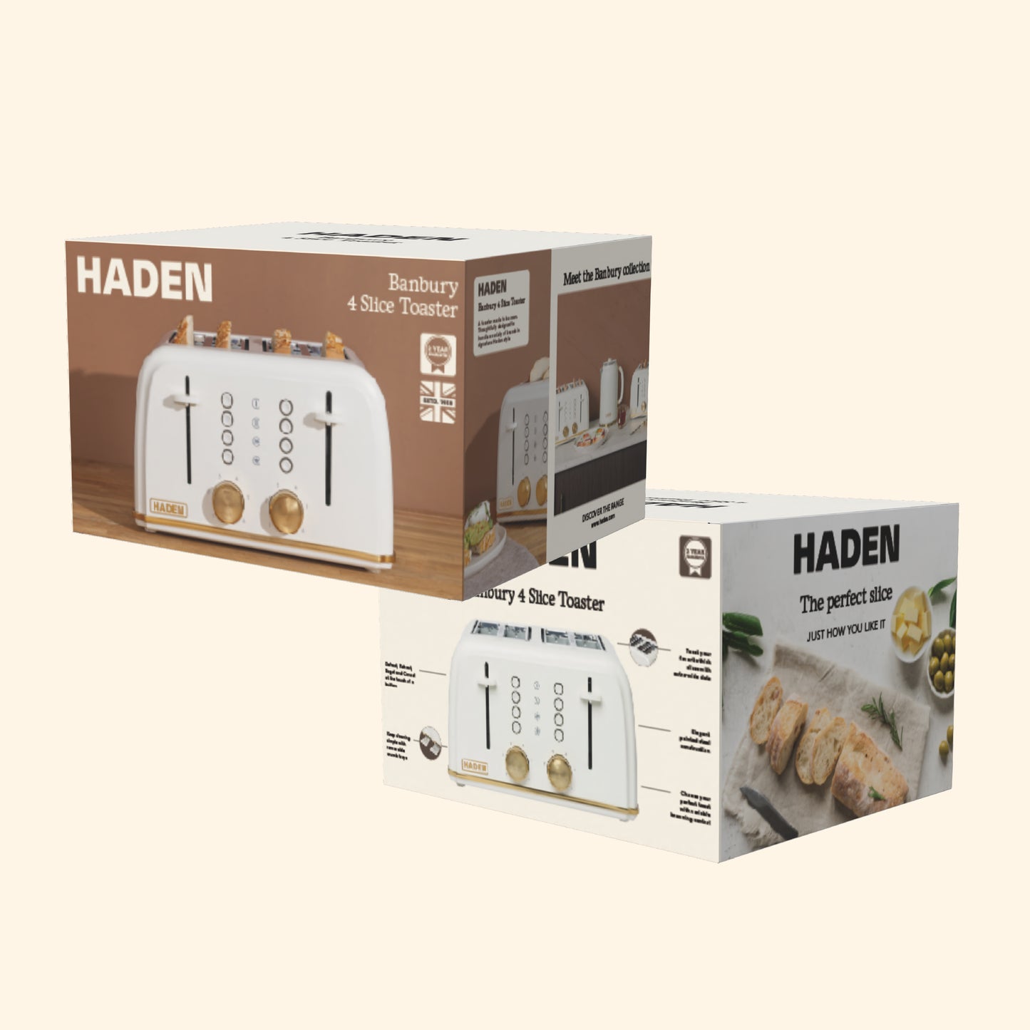 Haden Banbury 4 Slice Toaster Sour Cream