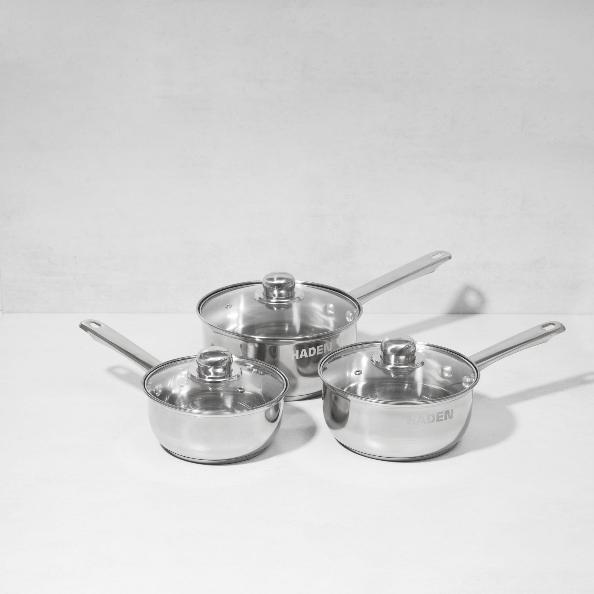 3pc Saucepan Set 16/18/20cm Haden