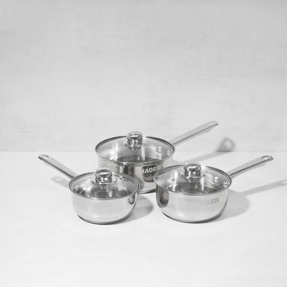 3pc Saucepan Set 16/18/20cm Haden