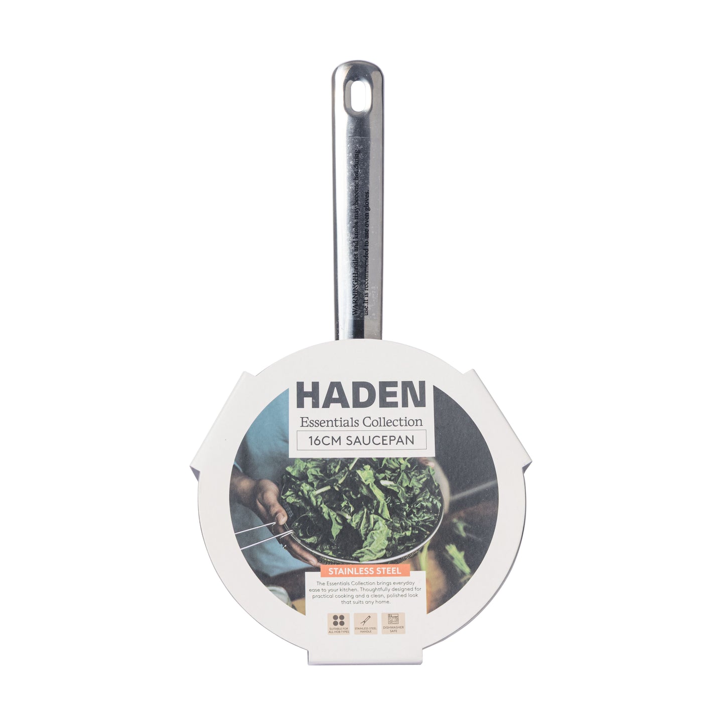 16cm Essential Saucepan With Glass Lid Kitchen Haden