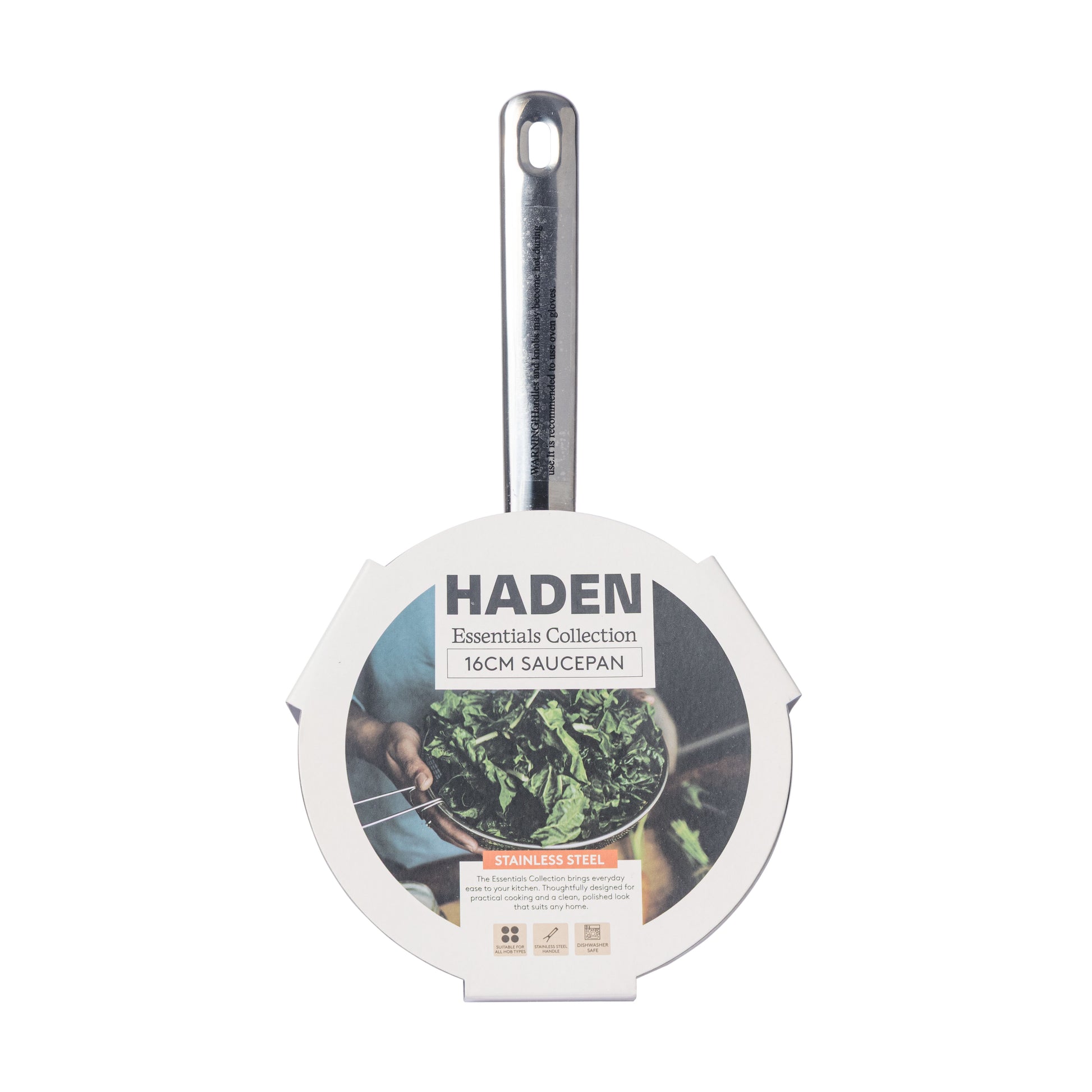 16cm Essential Saucepan With Glass Lid Kitchen Haden