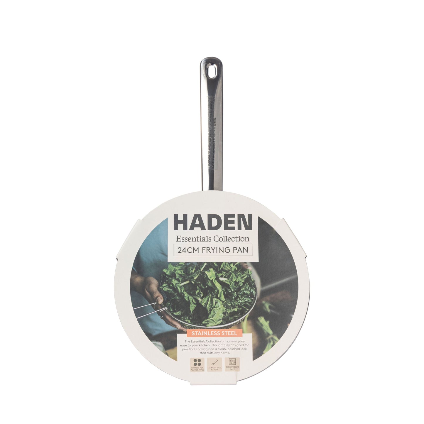 24cm Essential Stainless Steel Frying Pan Kitchen Haden