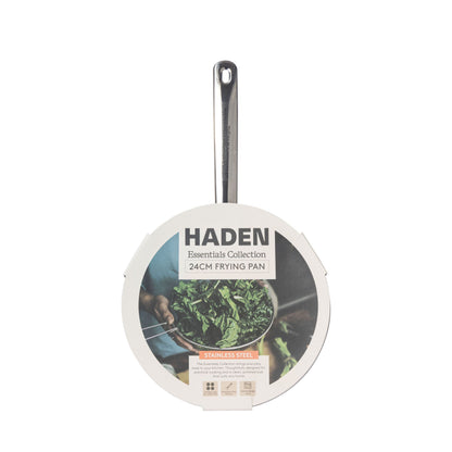 24cm Essential Stainless Steel Frying Pan Kitchen Haden