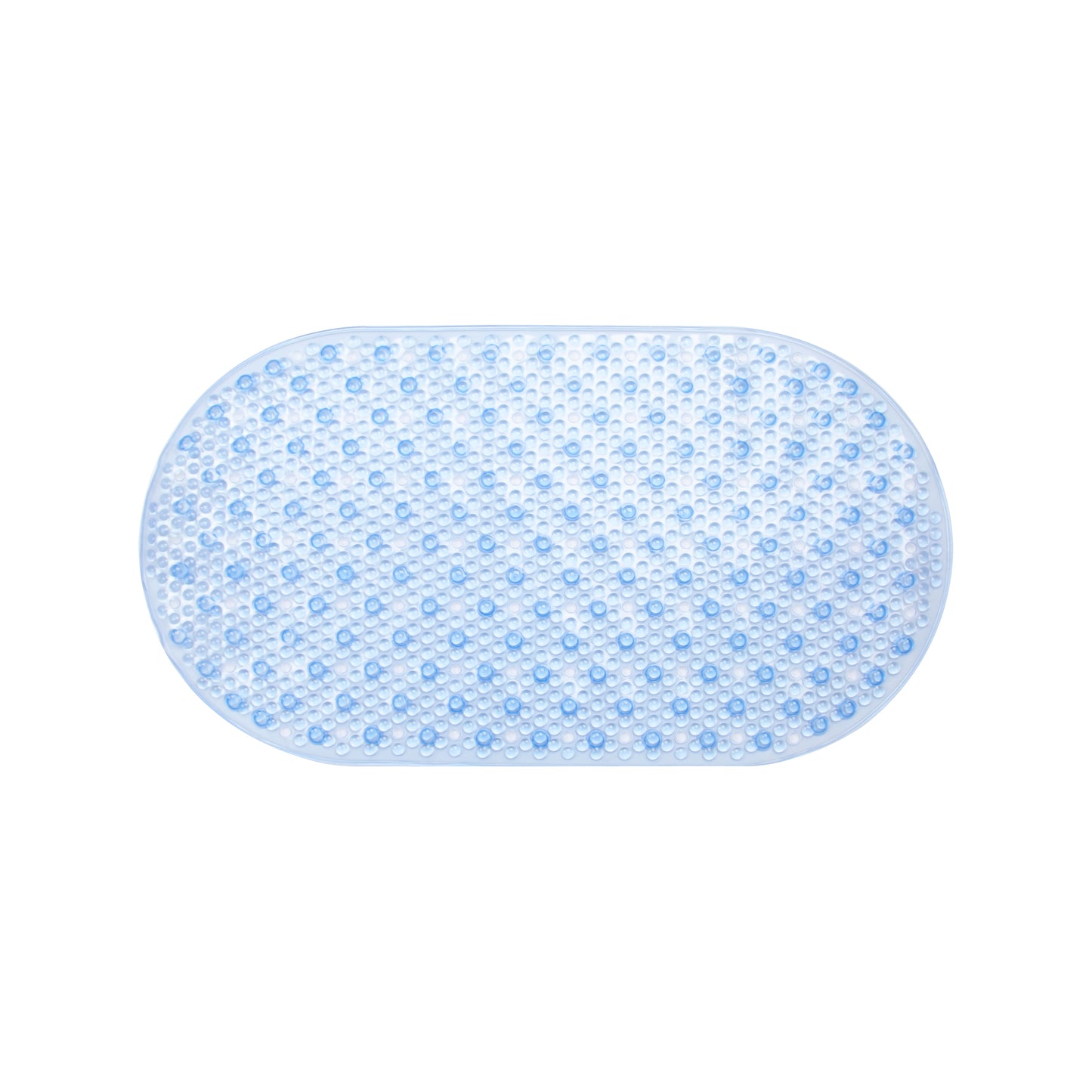 PVC Bath Mat Oval Blue