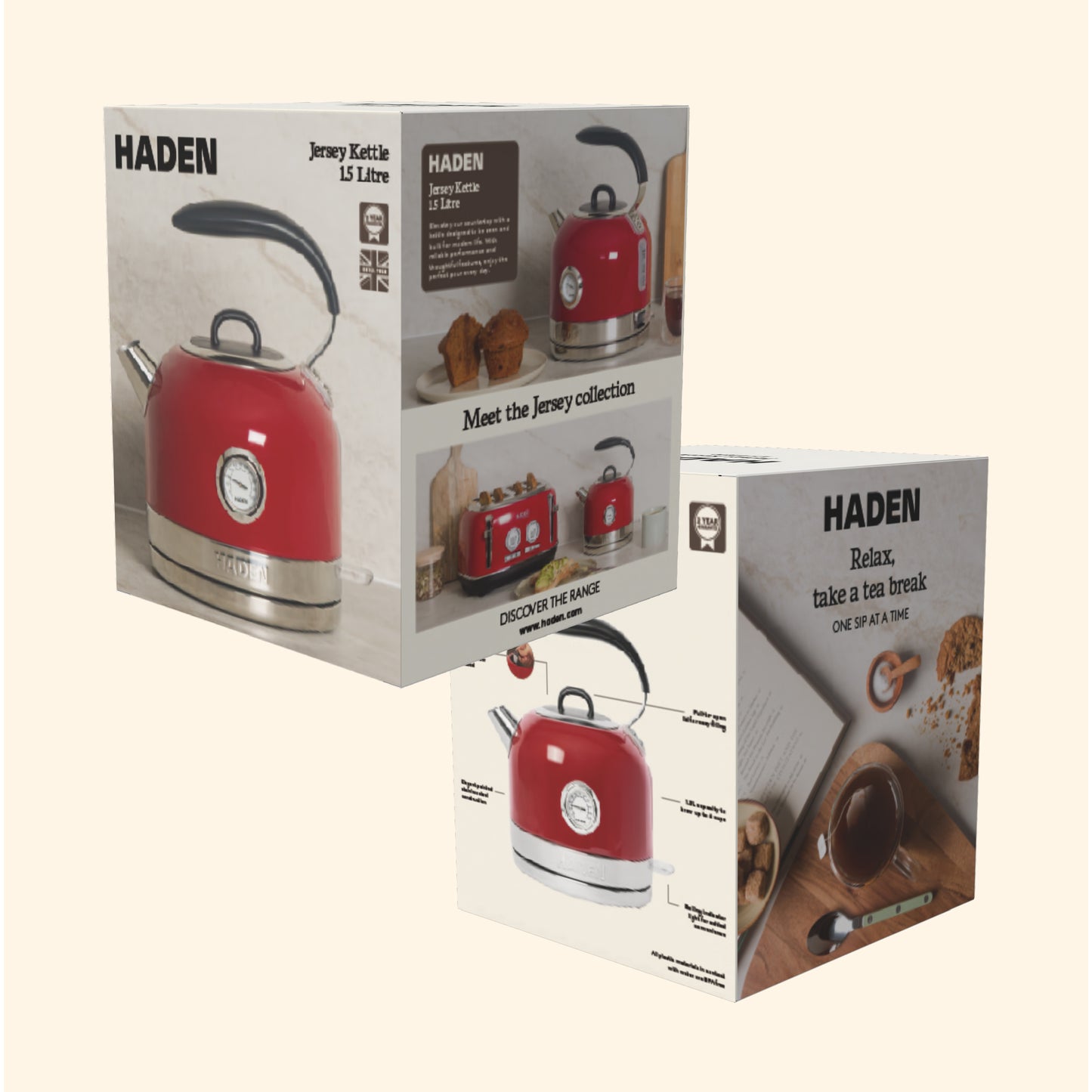 Haden Jersey Red Kettle Electric Kettles Haden