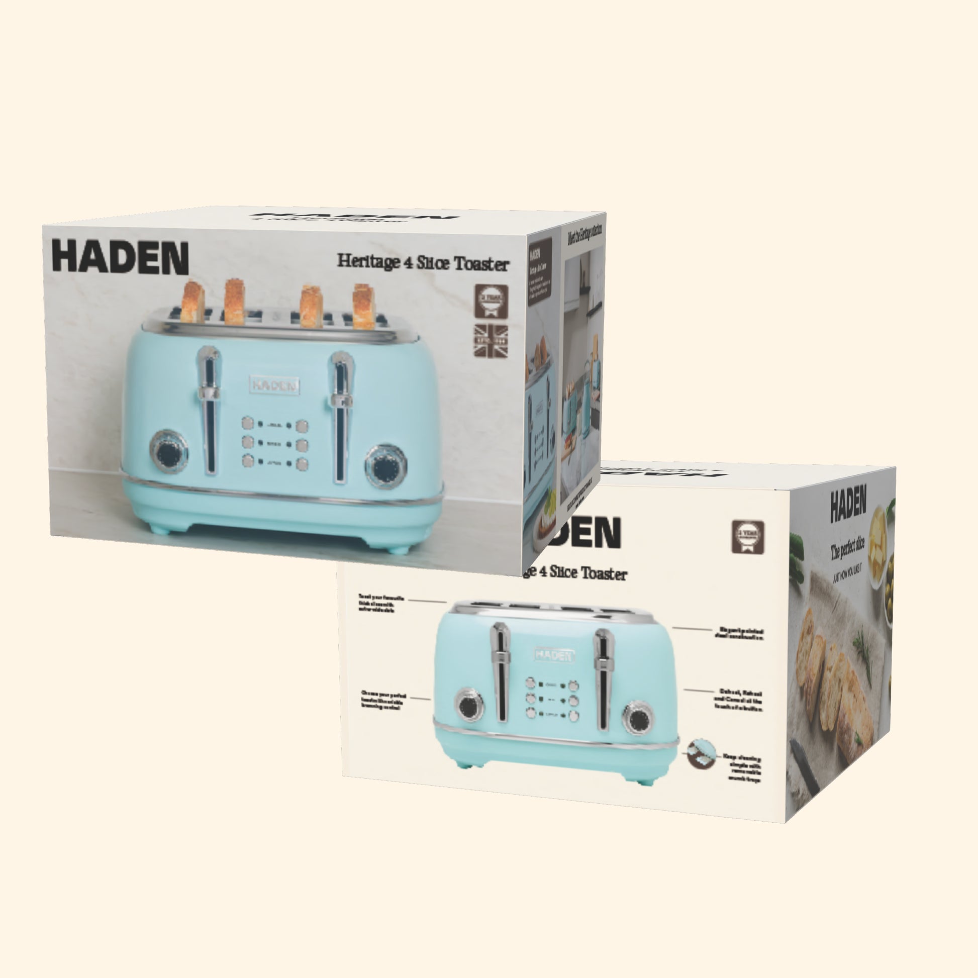 Haden Heritage 4 Slice Toaster – Turquoise Blue Toasters Haden