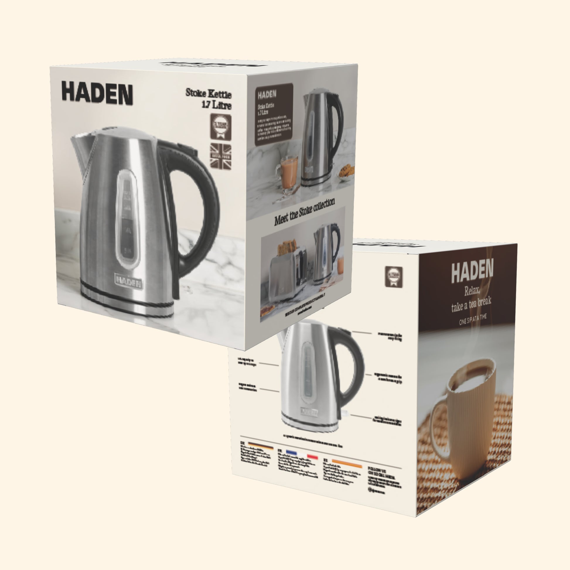 Haden Stoke Brushed Steel Kettle Electric Kettles Haden
