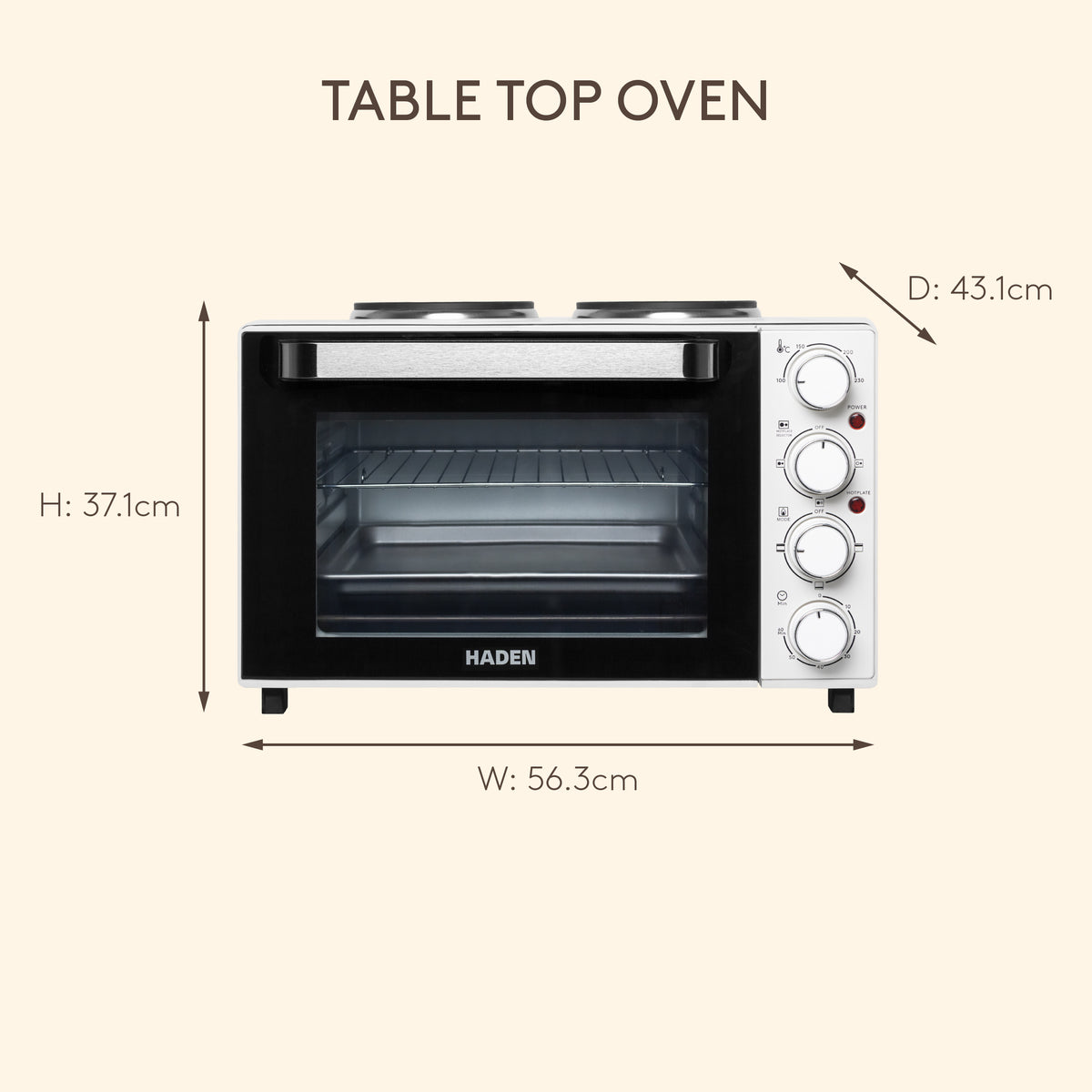 Haden 25L Tabletop Mini Oven Ovens Haden