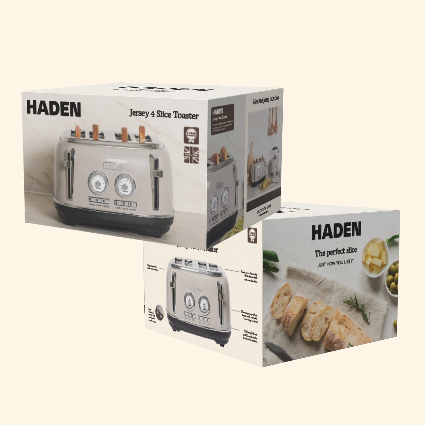 Haden Jersey Putty 4 Slice Toaster Toasters Haden