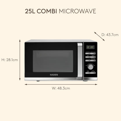 Haden 25L Combi Microwave – Silver Microwave Ovens Haden