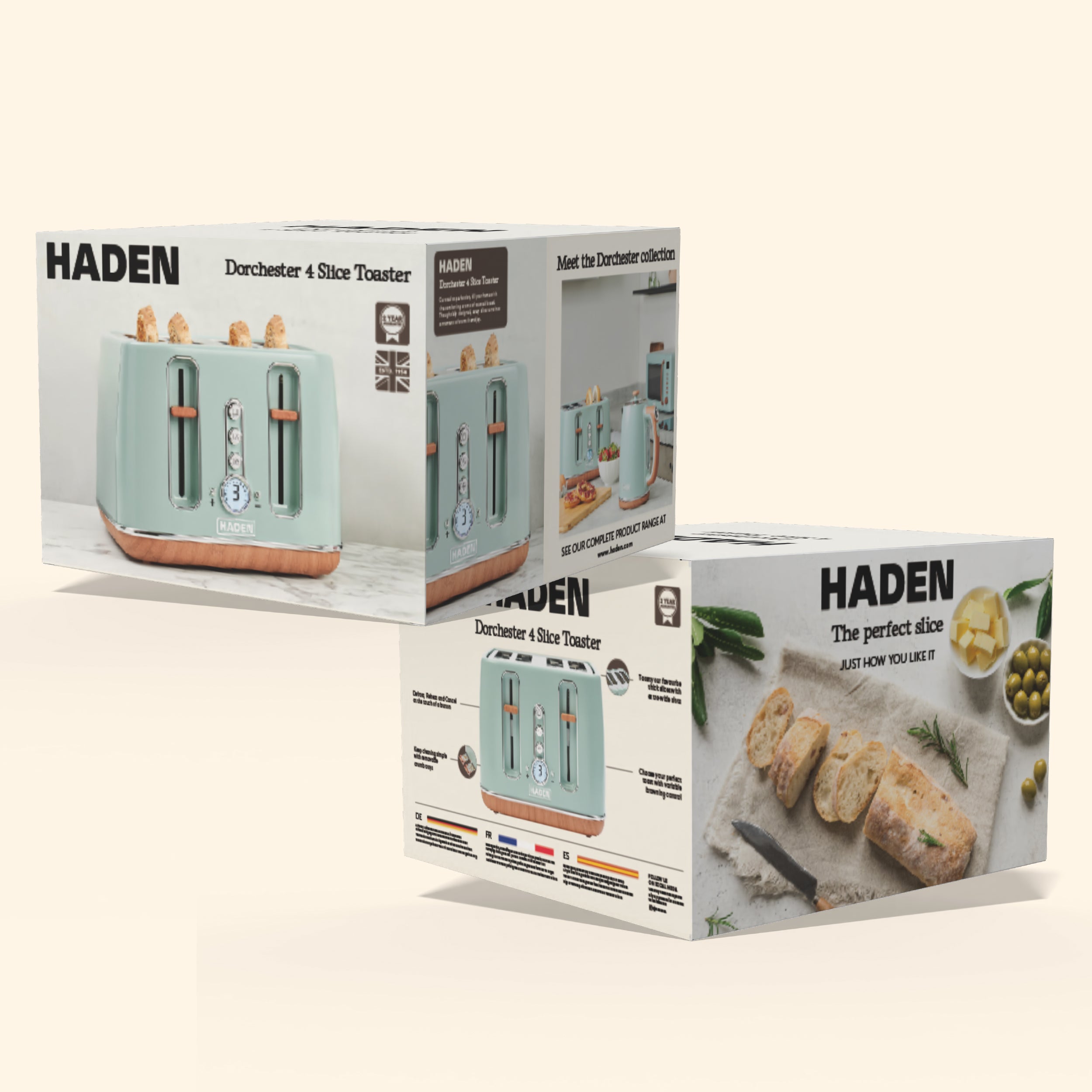 Haden Dorchester Sage Green 4 Slice Toaster