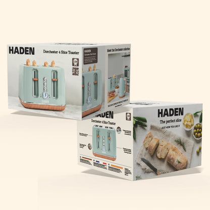 Haden Dorchester Sage Green 4 Slice Toaster Toasters Haden