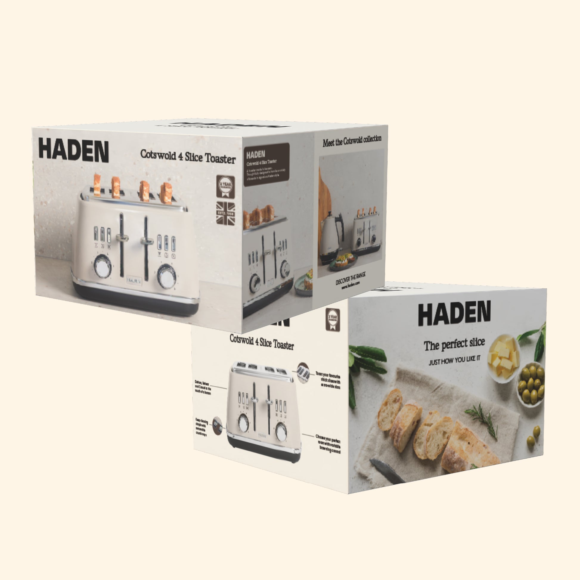 Haden Cotswold 4 Slice Putty Toaster Toasters Haden