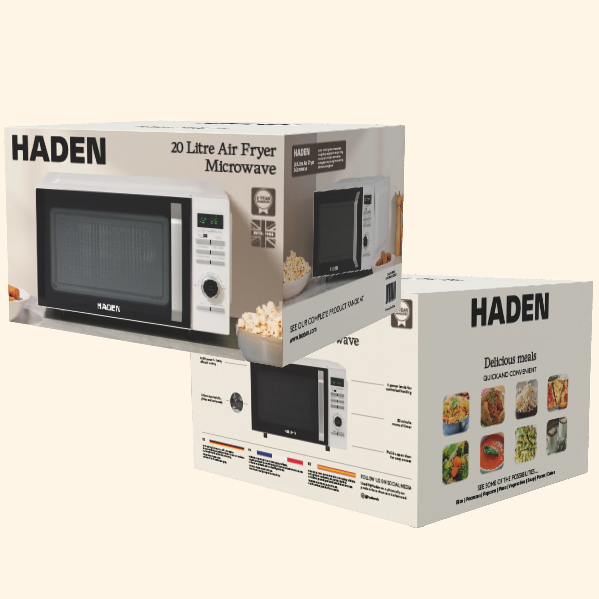Haden 20L Air Fryer Microwave – White Microwave Ovens Haden