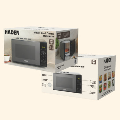 Haden 20L Touch Control Microwave – Black Microwave Ovens Haden
