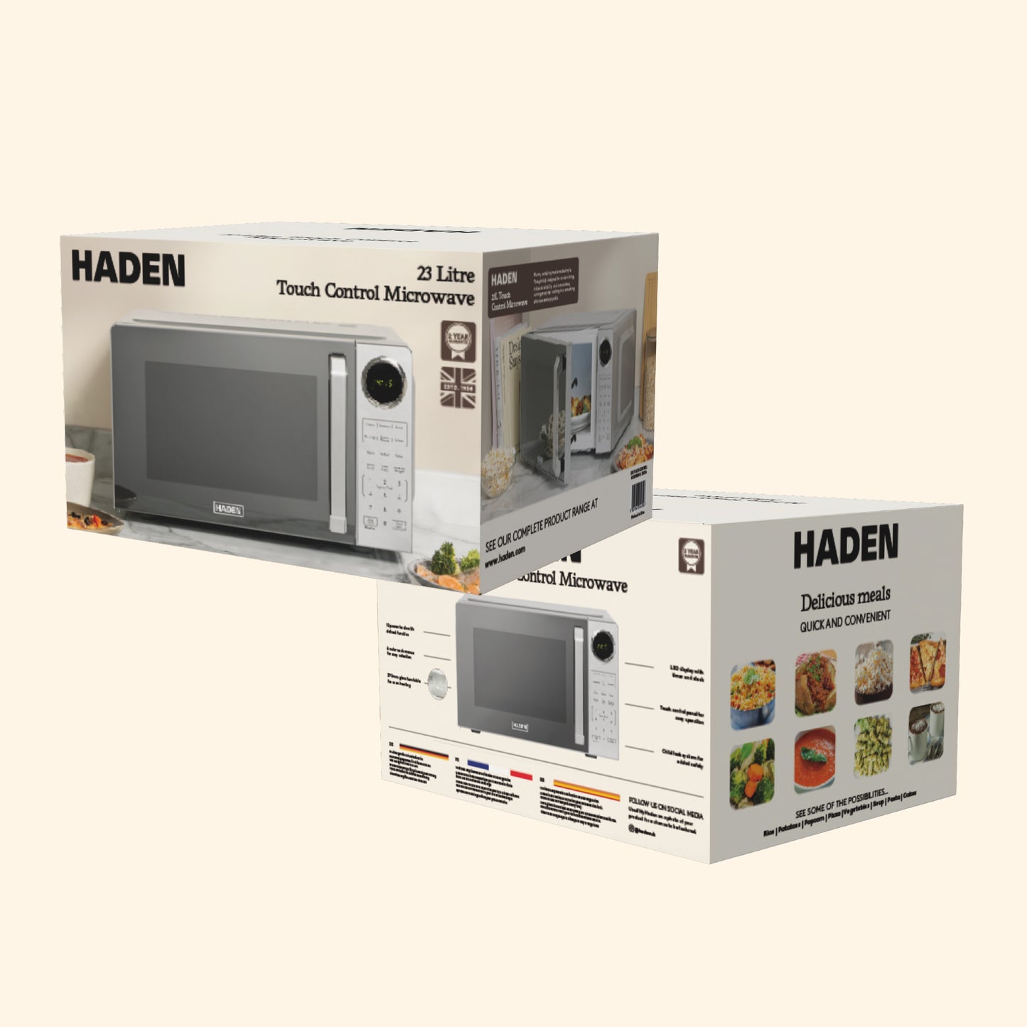 Haden 23L Touch Control Microwave in Silver