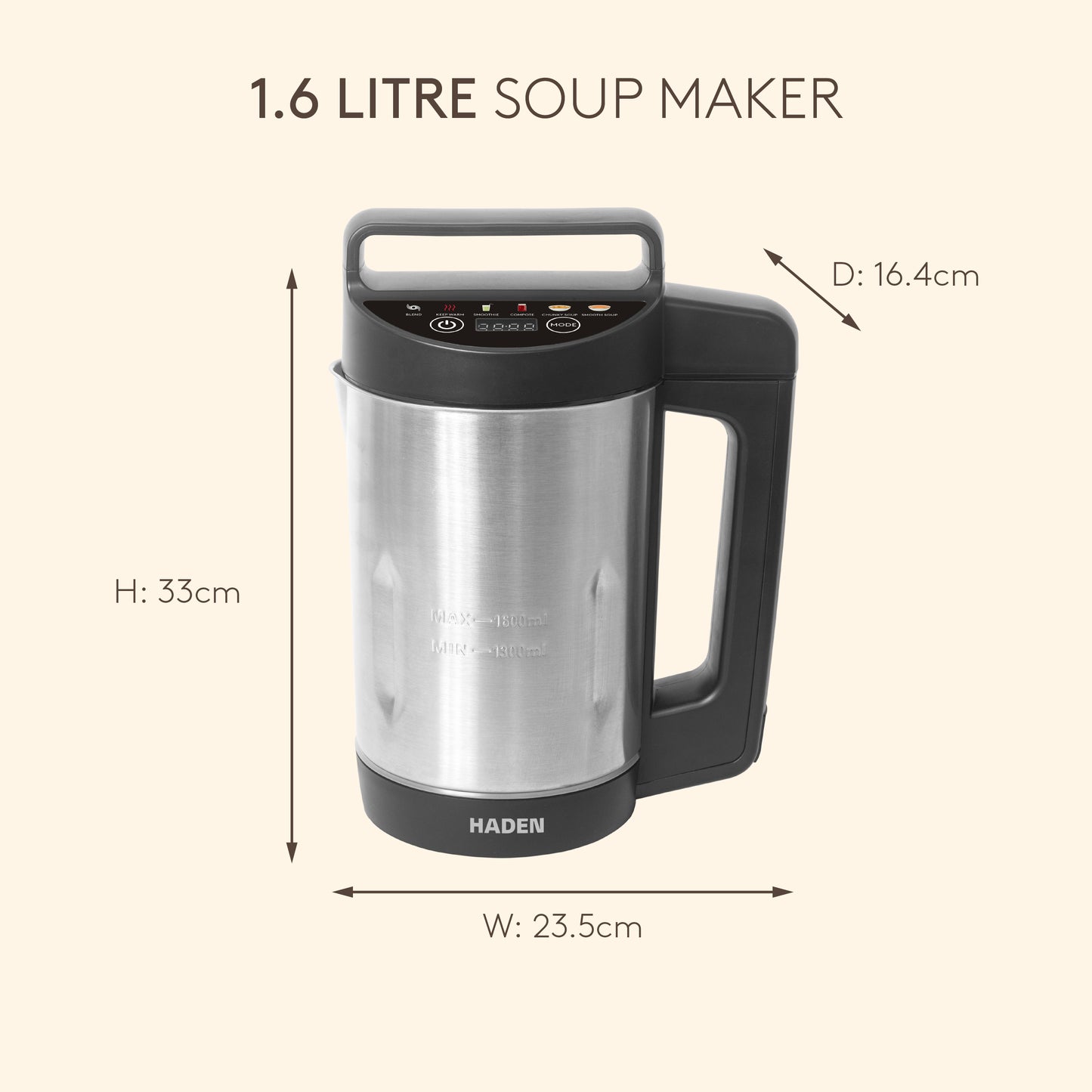 Haden 1.6L Soup Maker Soup Maker Haden