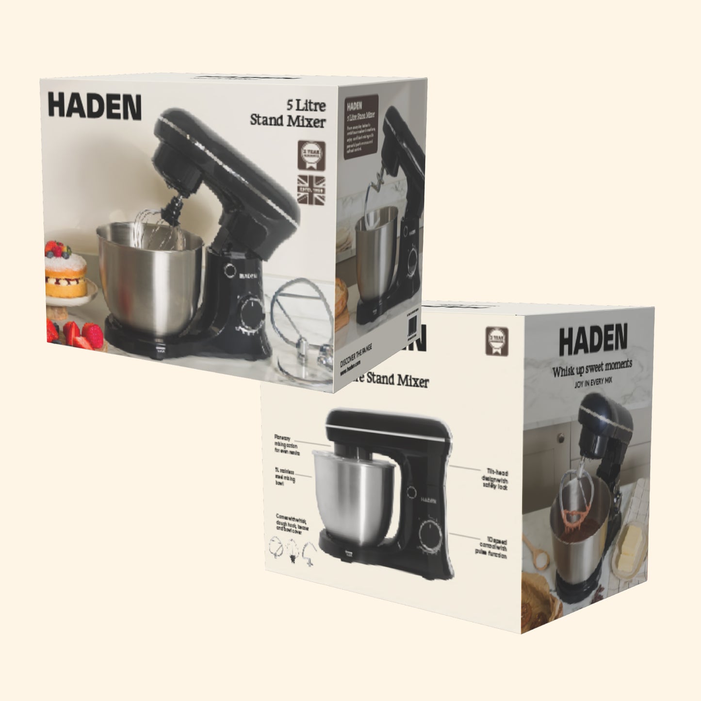 Haden 5L Stand Mixer – Black Food Mixers & Blenders Haden
