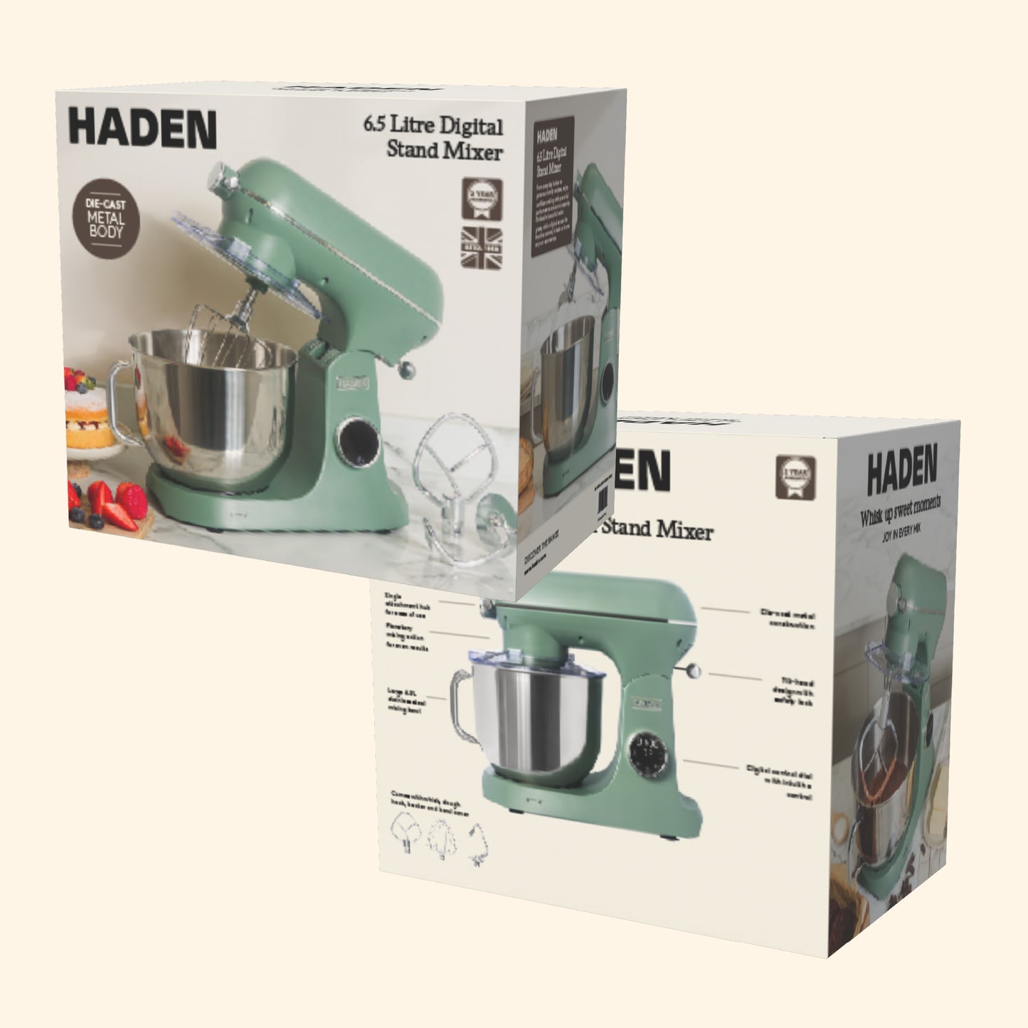 Haden 6.5L Digital Stand Mixer – Cedar Green Food Mixers & Blenders Haden
