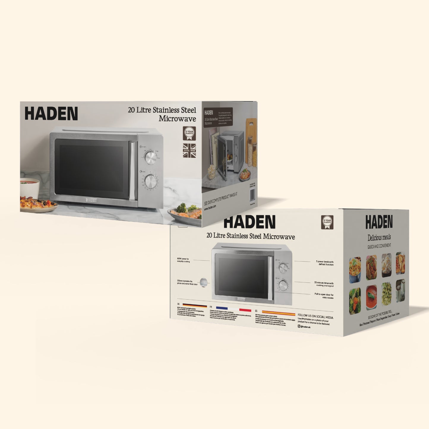 Haden 20L Stainless Steel Microwave Microwave Ovens Haden