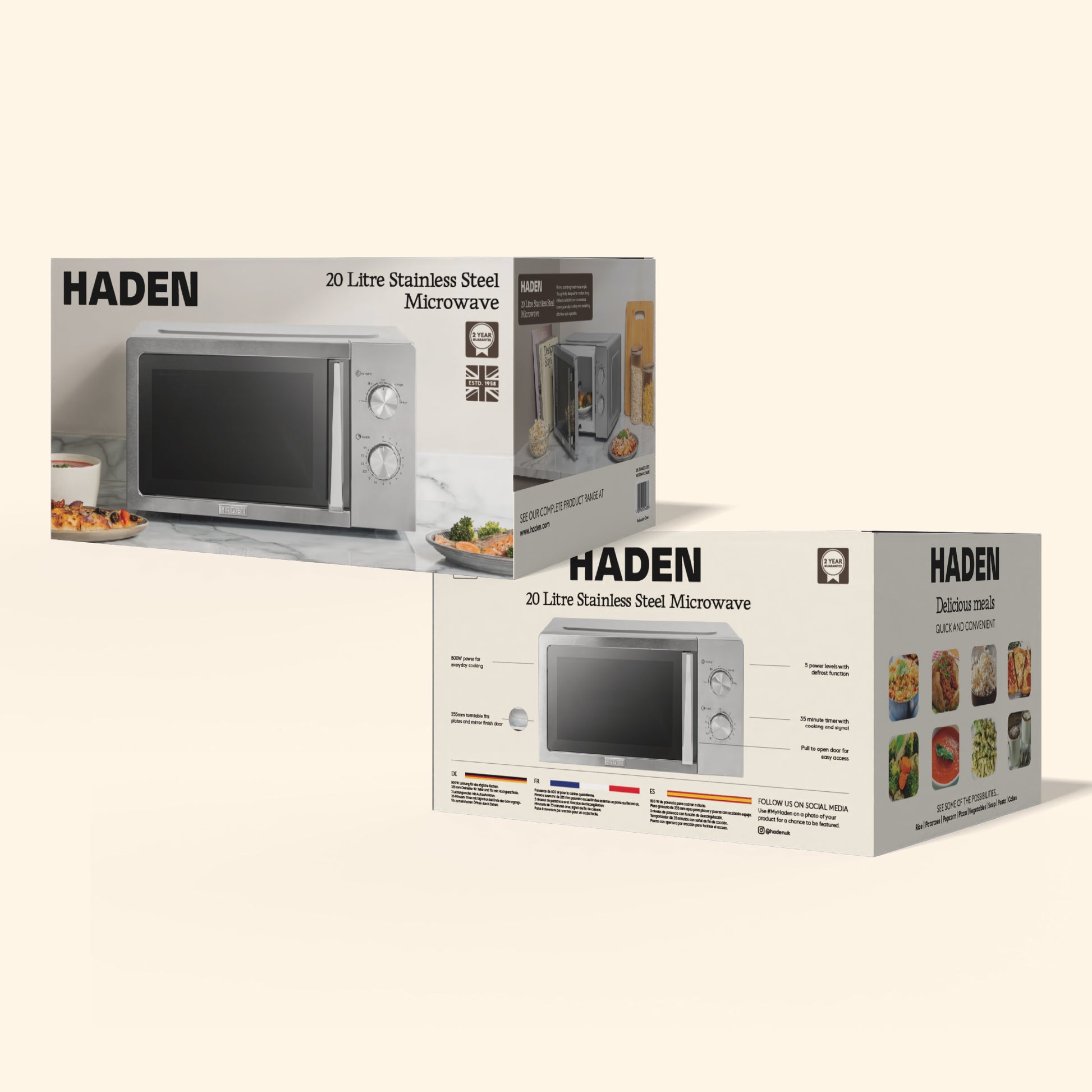 Haden 20L Stainless Steel Microwave Microwave Ovens Haden