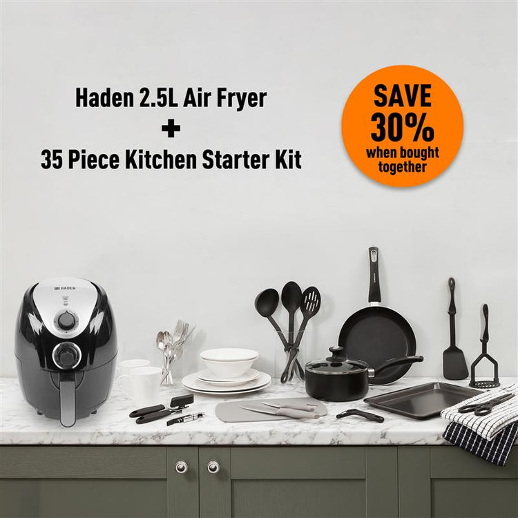 Haden 2.5L Air Fryer + 35Piece Kitchen Starter Kit