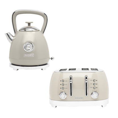 Haden Bristol Kettle & Toaster Bundle - Putty Bundle Haden