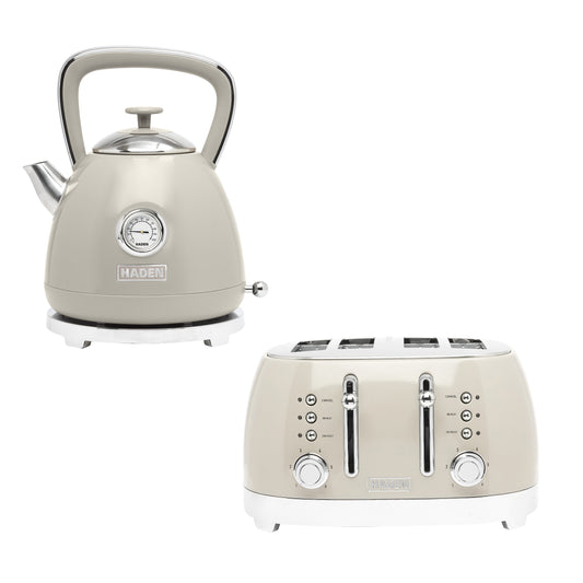 Haden Bristol Kettle & Toaster Bundle - Putty Bundle Haden