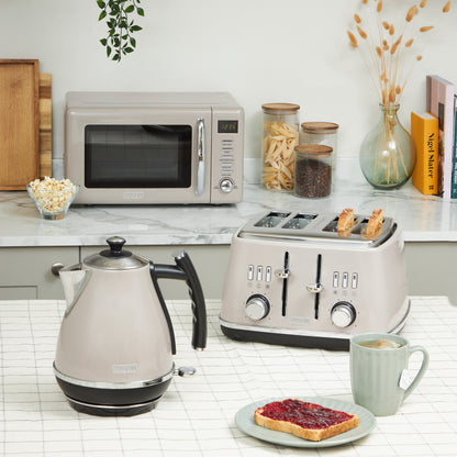 Haden Cotswold Bundle Kettle + Toaster + Microwave – Putty Haden