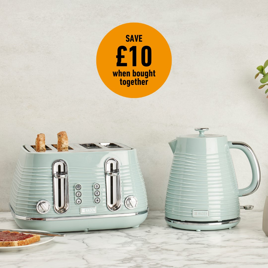 Haden Devon Eucalyptus Kettle and Toaster Bundle