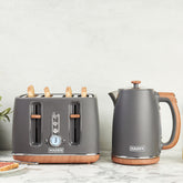 Haden Dorchester Pebble Grey Kettle and Toaster Bundle Bundle Haden