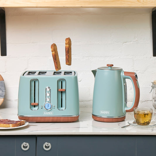 Haden Dorchester Bundle Kettle + Toaster - Sage Bundle Haden